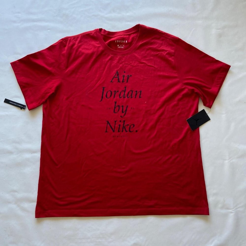 Nike Air Jordan Nike Script T-Shirt Red Black